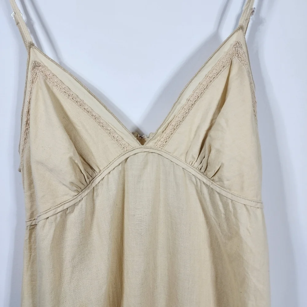 B Split USA Spaghetti Strap Cream Dress - Picture 5 of 6